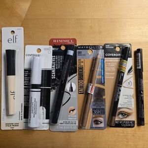 Eyeliner Eyeshadow Primer Bundle Of 6 - Cover Girl, Elf, NYX, Maybelline, Rimmel